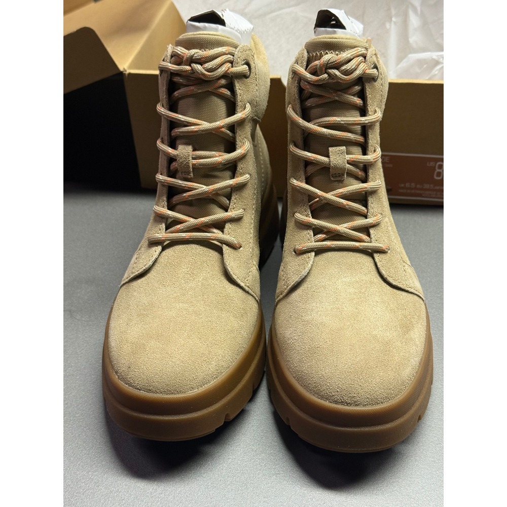 Koolaburra by UGG Aubrie Suede Lace Up Platform Boots Sand Orange 1158490 8.5